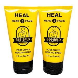 Bee Bald Heal Post Shave Healing Balm 2 fl oz Lot of 2 Head Face Non Greasy Mens